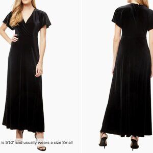 Black Velvet Gown — WORN ONCE!